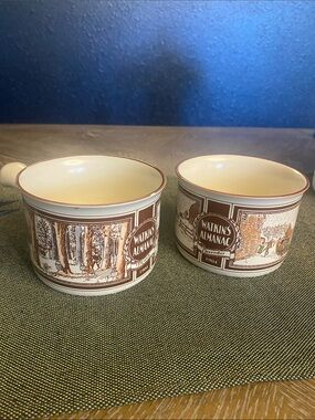 Watkins Almanac Soup Cup Mugs 1904